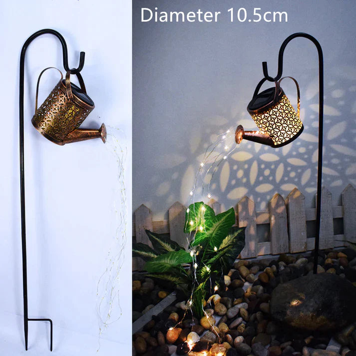 Outdoor Solar Watering Can Ornament Garden Lamp