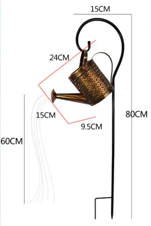 Outdoor Solar Watering Can Ornament Garden Lamp